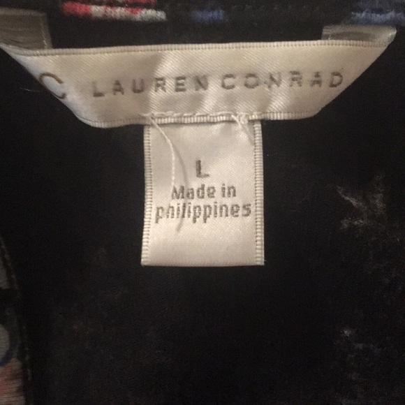 Black floral Lauren Conrad fit and flair dress - Picture 8 of 8